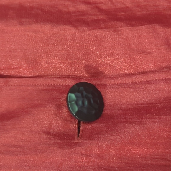 ALI MILES Shimmer Woven Round Collar 3/4 Sleeve Button-Front Jacket (3X) - Picture 5 of 8